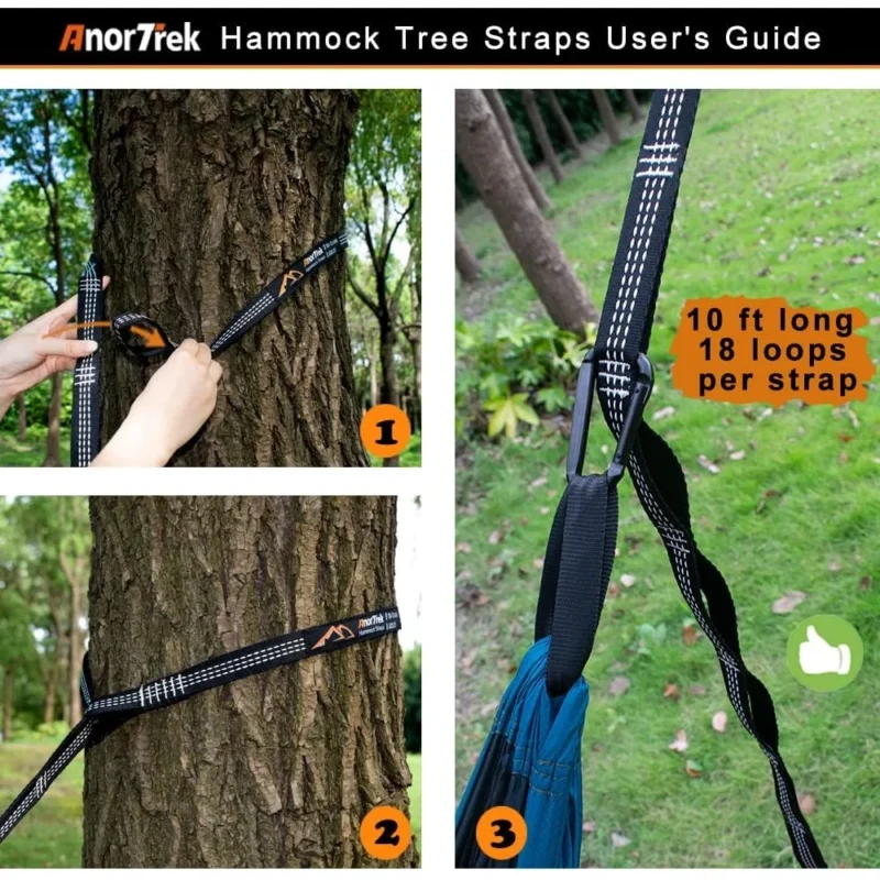 Ultralight Camping Hammock with Mosquito Net - 600 lbs Capacity for Outdoor Adventures - Image 5