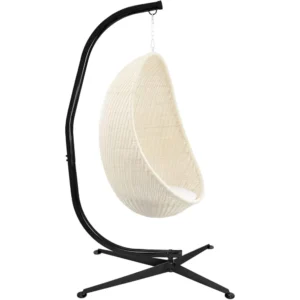 Heavy Duty Metal Hammock Chair C-Stand - 330 lbs Capacity for Indoor & Outdoor Use