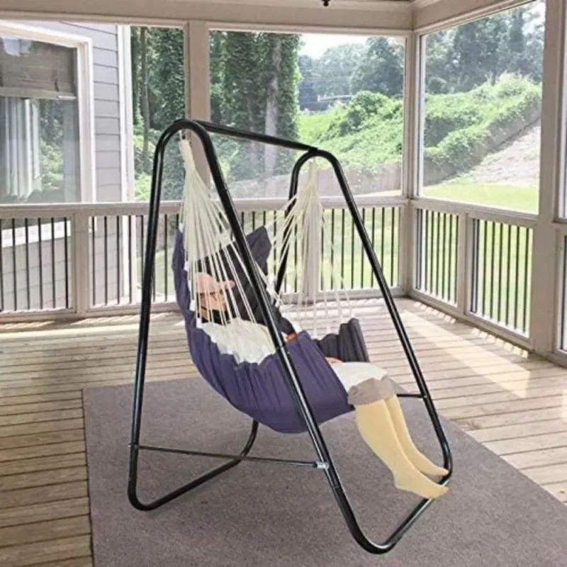 Heavy-Duty Hammock Chair Stand with Swing - 500 lbs Capacity for Indoor & Outdoor Use - Image 3