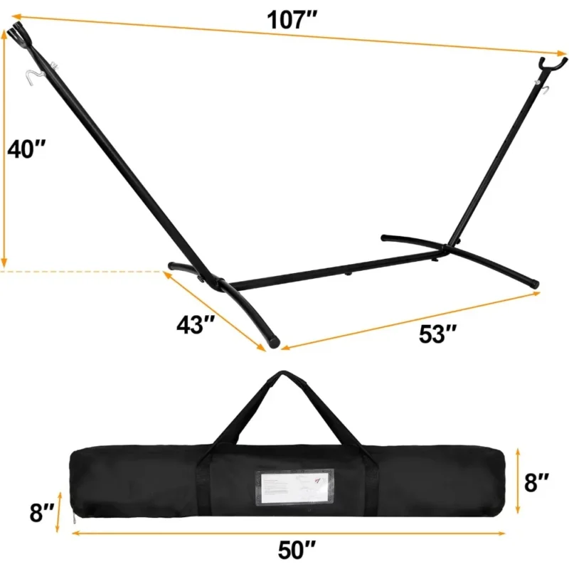 Double Camping Hammock with Carrying Case - 620 lbs Capacity for Outdoor & Travel - Image 6