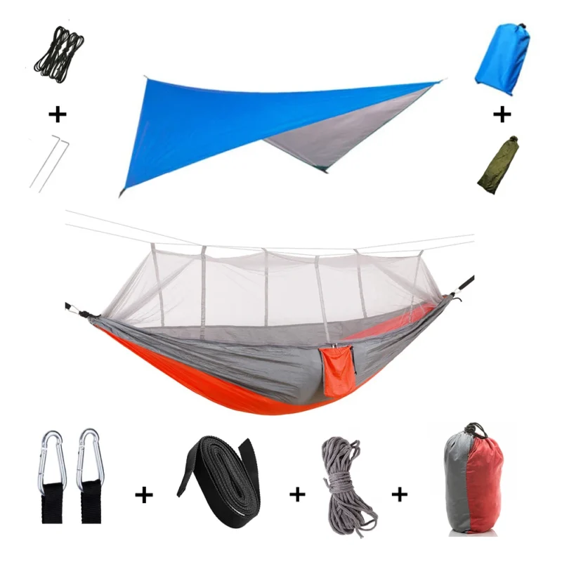 Two-Person Camping Hammock with Mosquito Net and Rain Cover - 440 lbs Capacity for Outdoor Adventures - Image 29