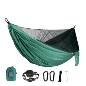 Portable Single Camping Hammock with Mosquito Net - Quick Setup for Outdoor Adventures