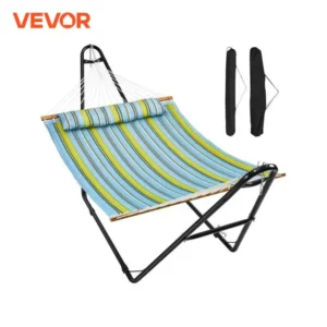 Two Person Hammock with Steel Stand - 480 lb Capacity for Outdoor Patio & Yard