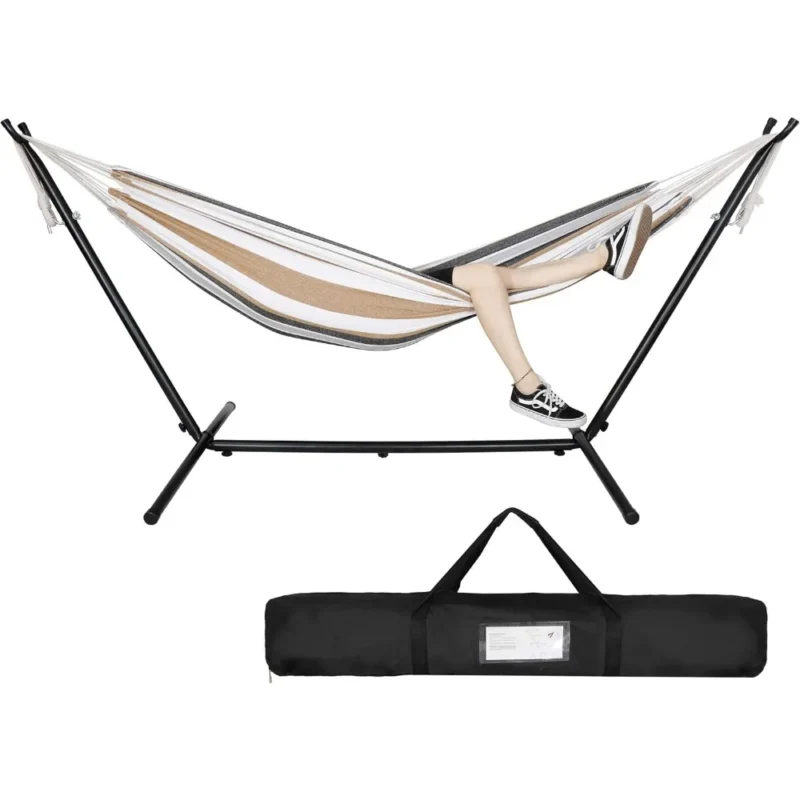 Double Camping Hammock with Carrying Case - 620 lbs Capacity for Outdoor & Travel - Image 5