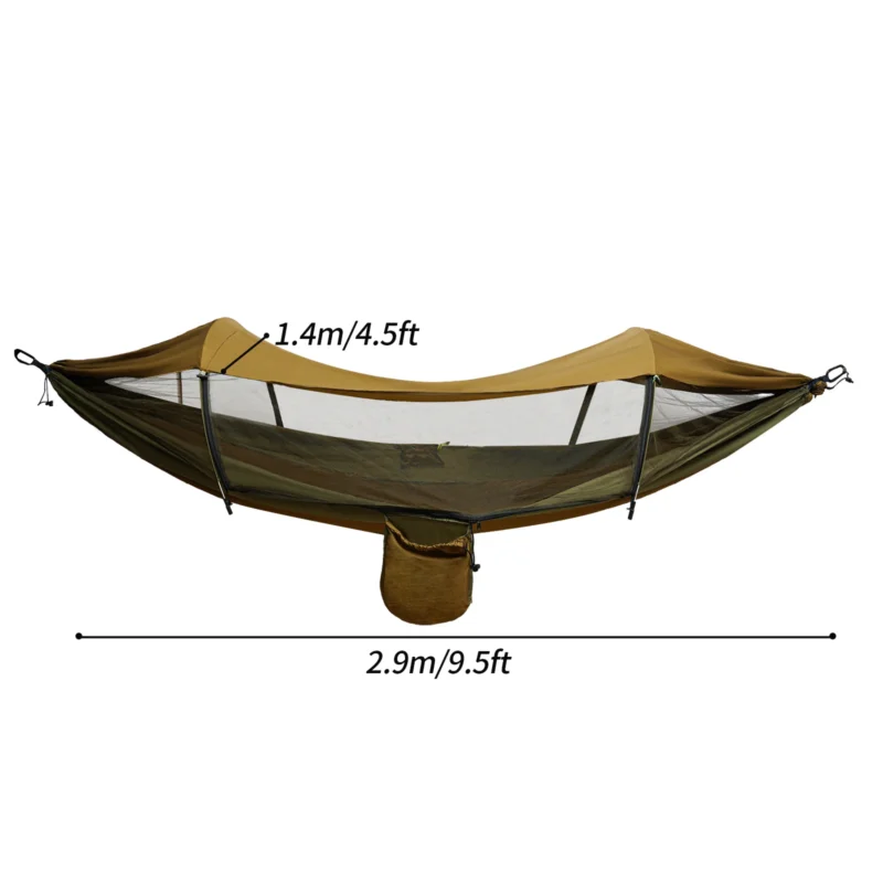 Portable Camping Hammock with Mosquito Net - 350 lbs Capacity for Outdoor Adventures - Image 5
