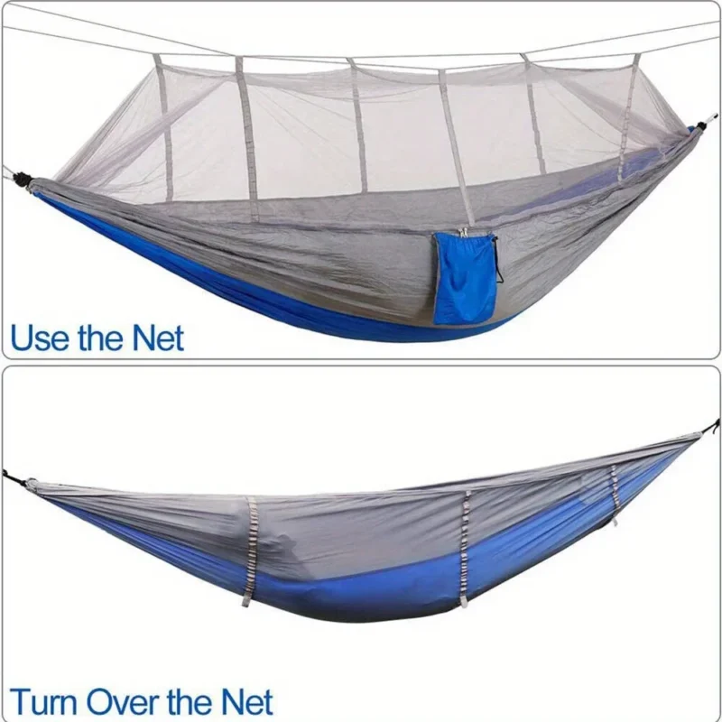 Double Camping Hammock with Mosquito Net - 660 lbs Capacity for Outdoor Adventures - Image 2