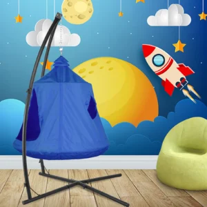 Two-Person X-Shaped Hanging Egg Chair with Steel Frame - 400 lbs Capacity for Indoor & Outdoor