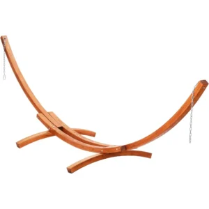 Premium Wooden Arc Hammock Stand - 475 lbs Capacity for Universal 2-Person Hammocks