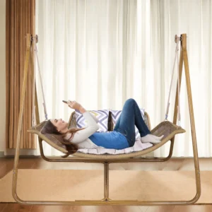 Hanging Egg Chair with Cushions and Stand - 570 lbs Capacity for Indoor & Outdoor