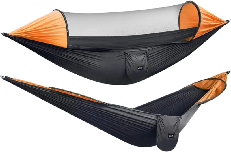 Double Parachute Camping Hammock with Mosquito Net - 500 lbs Capacity for Outdoor Adventures - Image 9