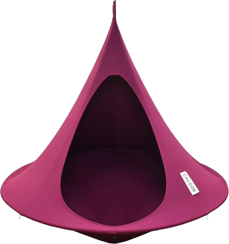 Double Hanging Pod Chair with Polyester Canvas - 440 lbs Capacity for Indoor & Outdoor - Image 8
