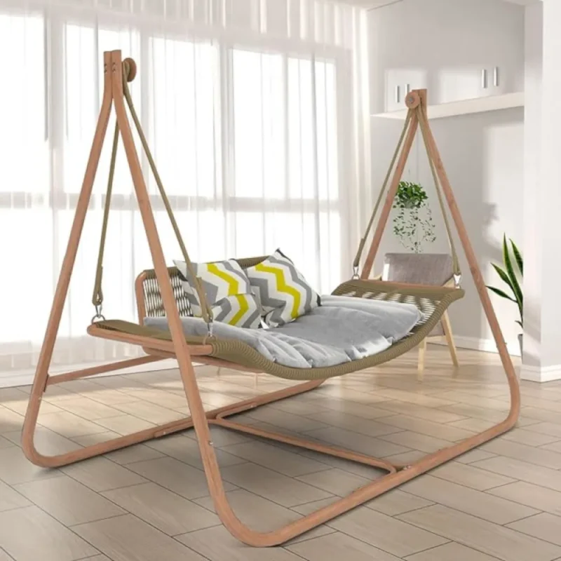 Hanging Egg Chair with Cushions and Stand - 570 lbs Capacity for Indoor & Outdoor - Image 2
