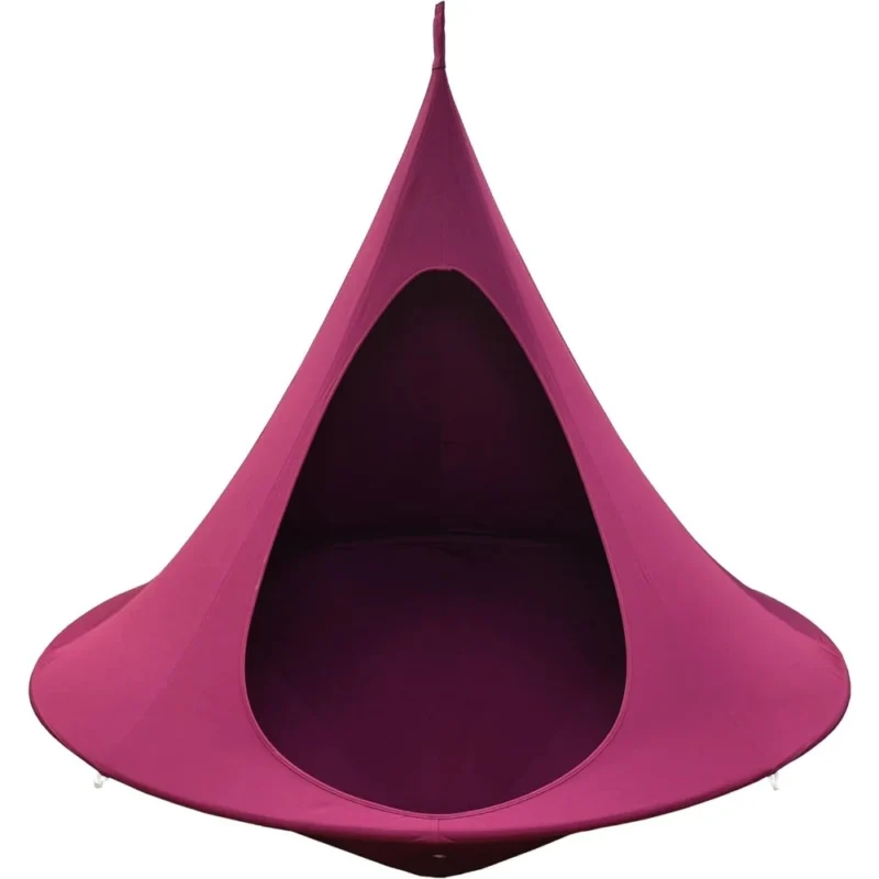 Double Hanging Pod Chair with Polyester Canvas - 440 lbs Capacity for Indoor & Outdoor - Image 6