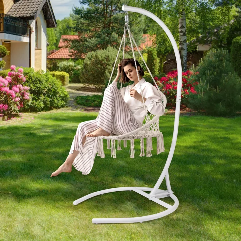 Heavy Duty Hammock Chair Stand - 330 lbs Capacity for Indoor & Outdoor Hanging Egg Chairs - Image 6