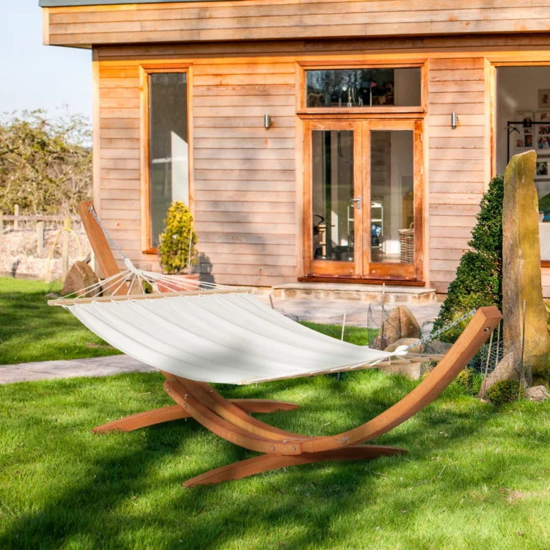 Extra Large Stainless Steel Hammock with Stand - 500 lbs Capacity for Indoor & Outdoor Relaxation - Image 2