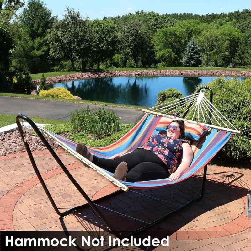 Portable Steel Hammock Stand with 330 lb Capacity - 10-foot for Camping & Backyard - Image 6