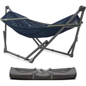 Portable Folding Hammock Stand with Carrying Case - 550 lbs Capacity for Camping & Backyard